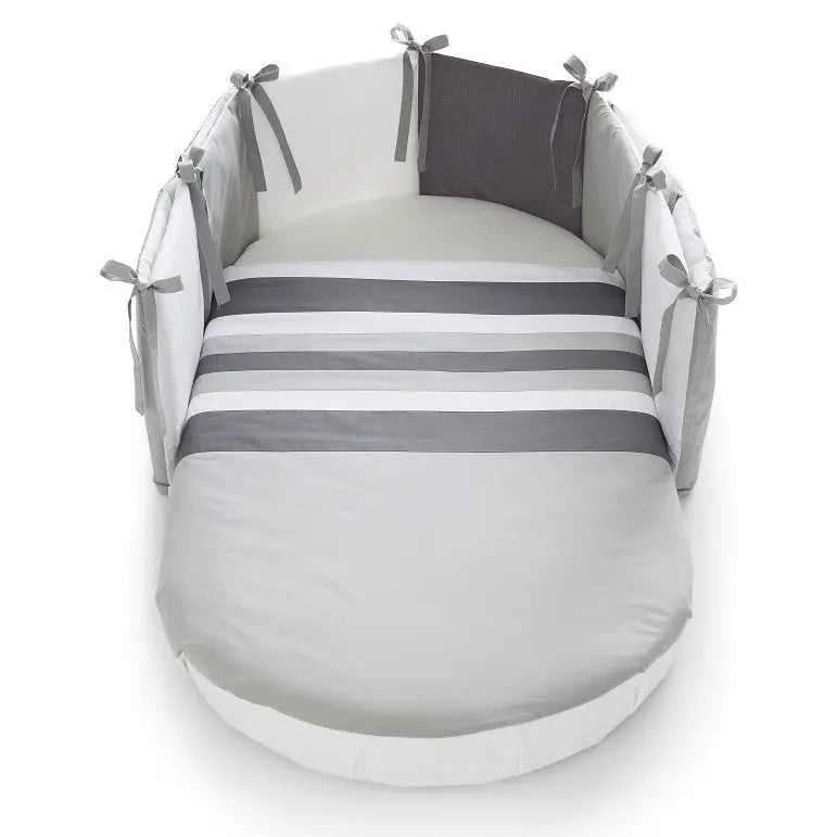Set letto Lab 03 con piumotto, paracolpi, federa cuscino e coprimaterasso Pali