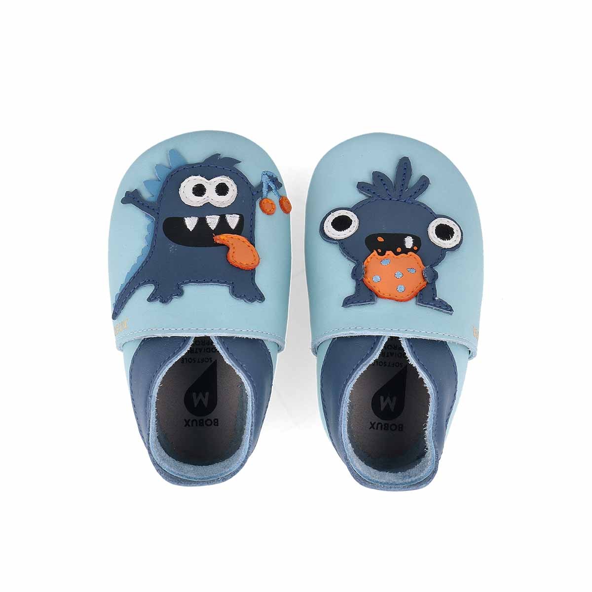 Bobux Soft Sole Messy Monster Celestial Blue