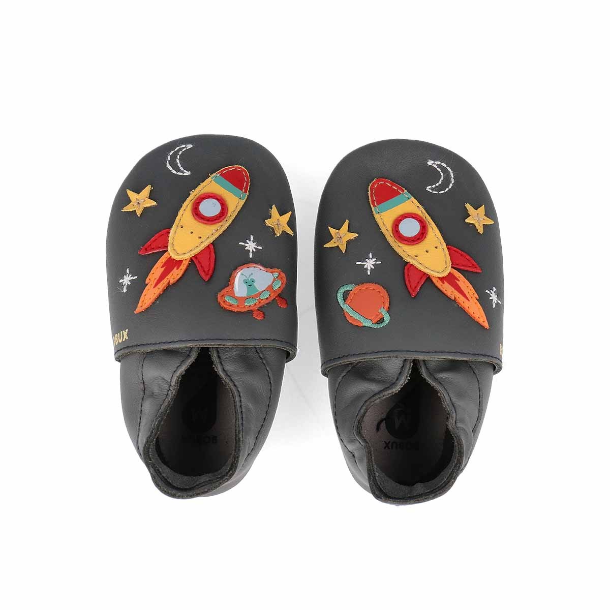 Bobux soft sole Cosmic Rocket Charcoal