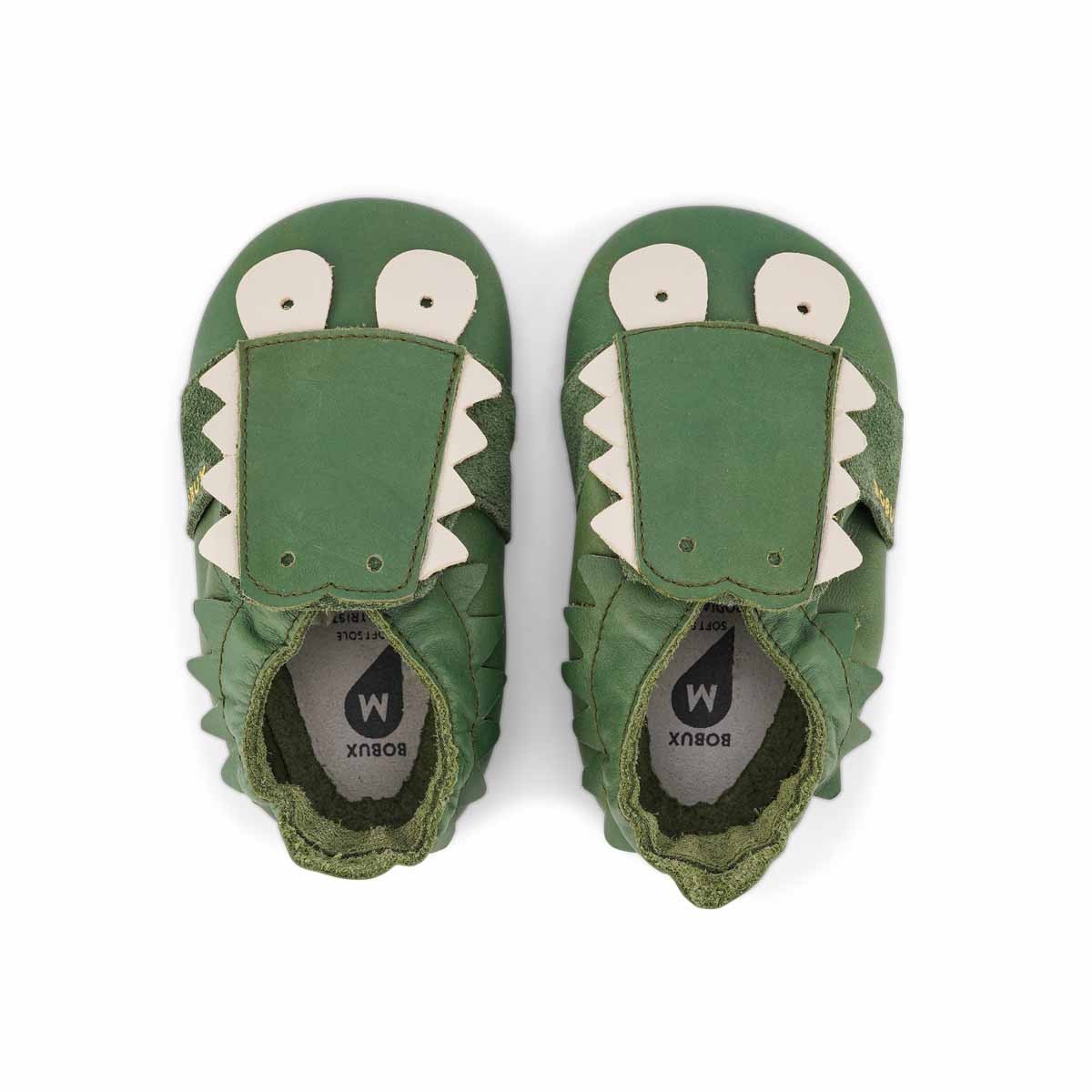 Bobux soft sole snap olive