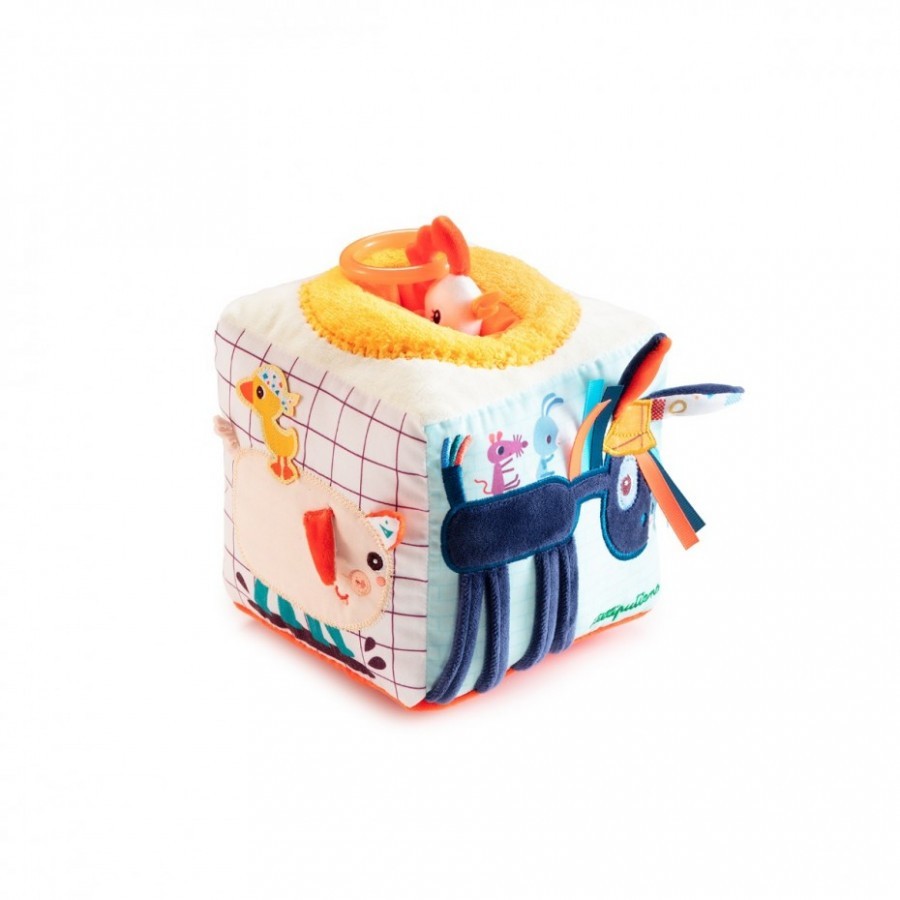 Cubo sonoro in tessuto Fattoria Lilliputiens