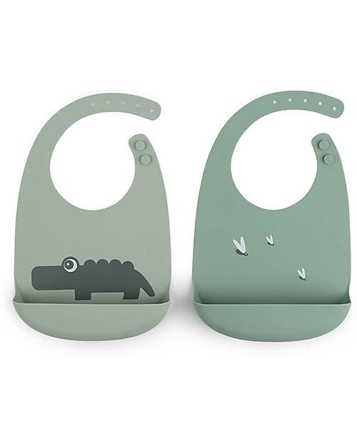 Set 2 bavaglini silicone con tasca done by deer