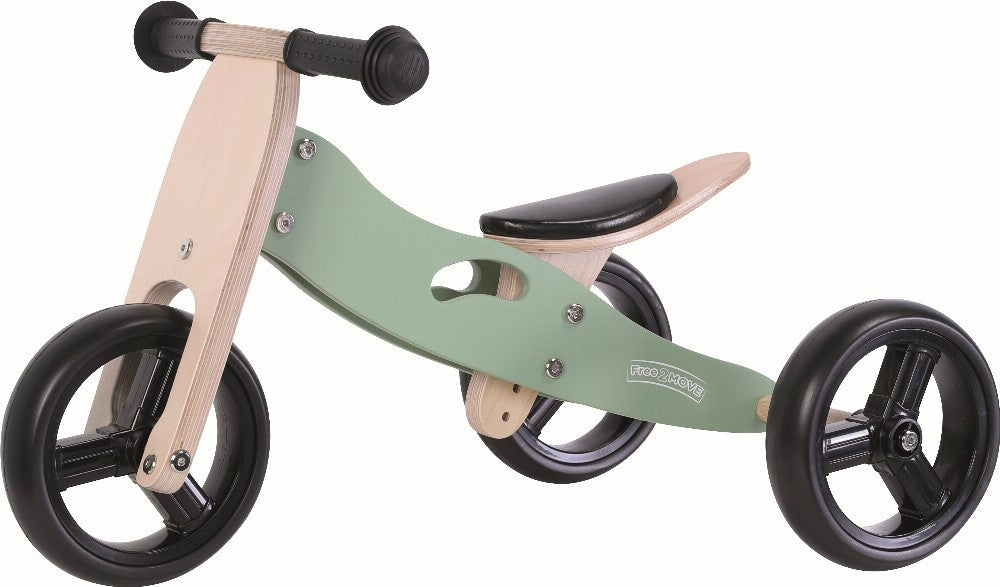 Triciclo in legno e bici senza pedali 2in1 Rider FreeON