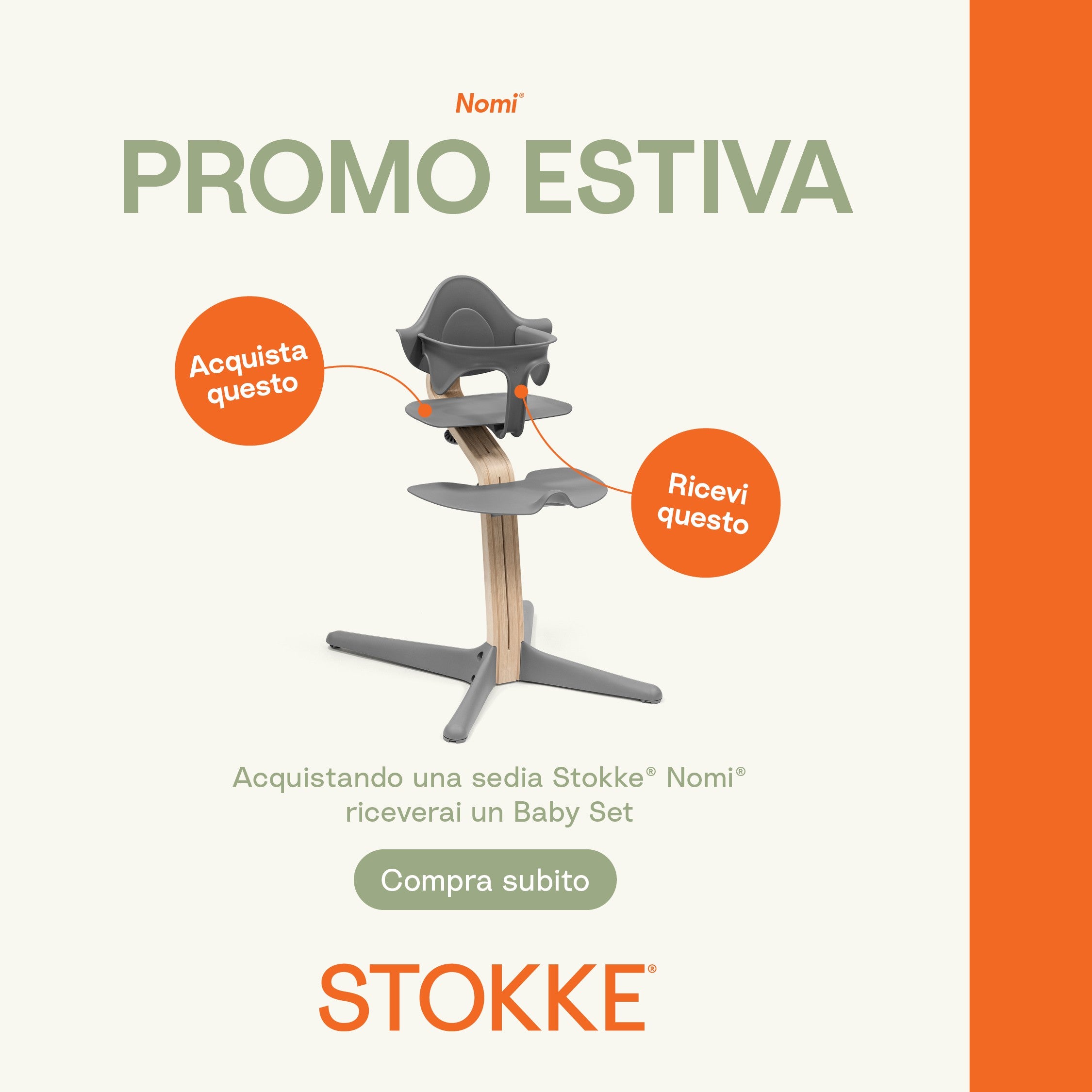 Sedia Nomi Stokke + Baby Set Omaggio