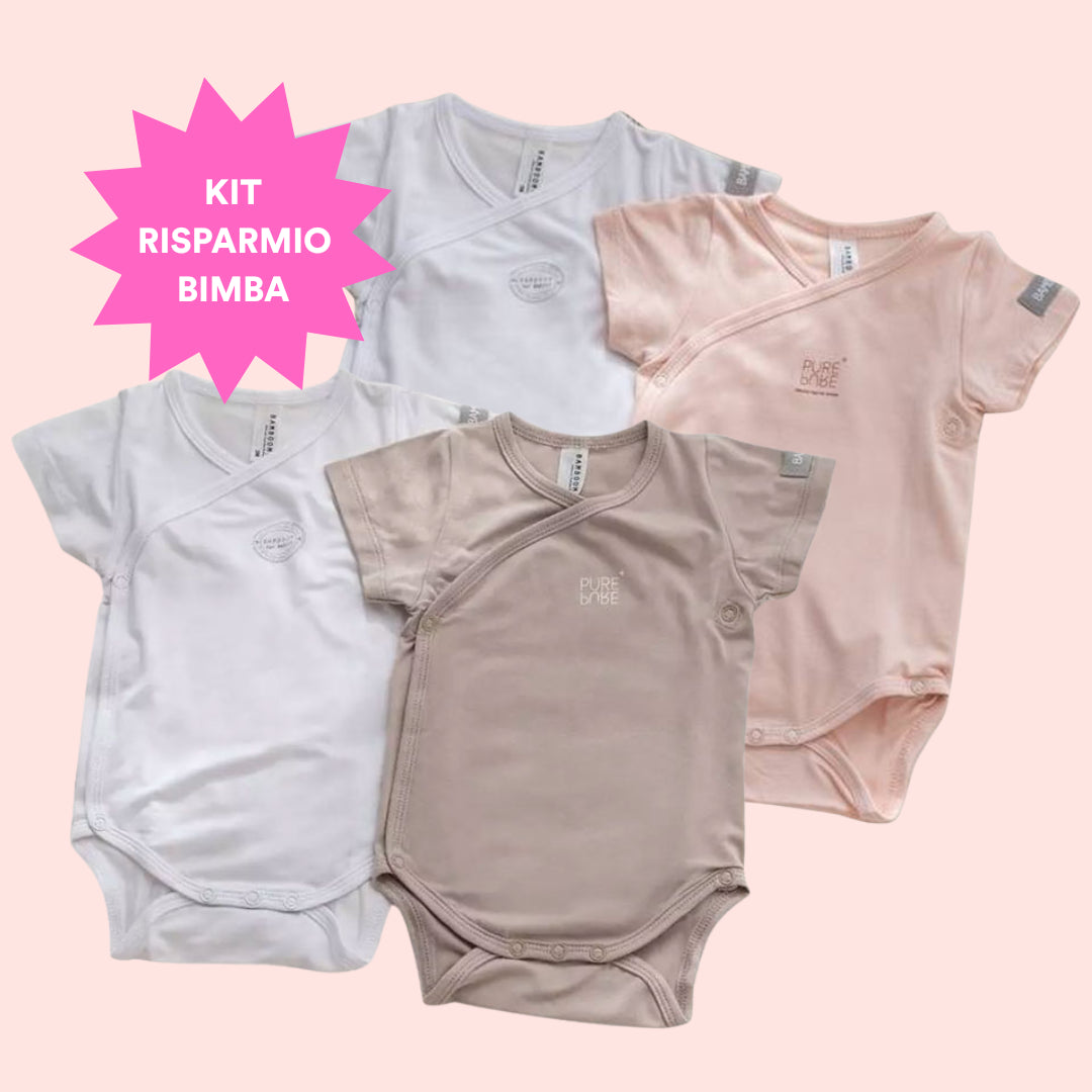 Multipack Body Maniche Corte Bimba Bamboom