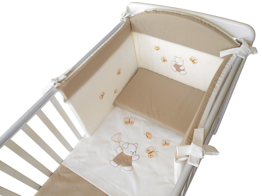 Coordinato tessile lettino Butterfly 4 pz Questibimbi