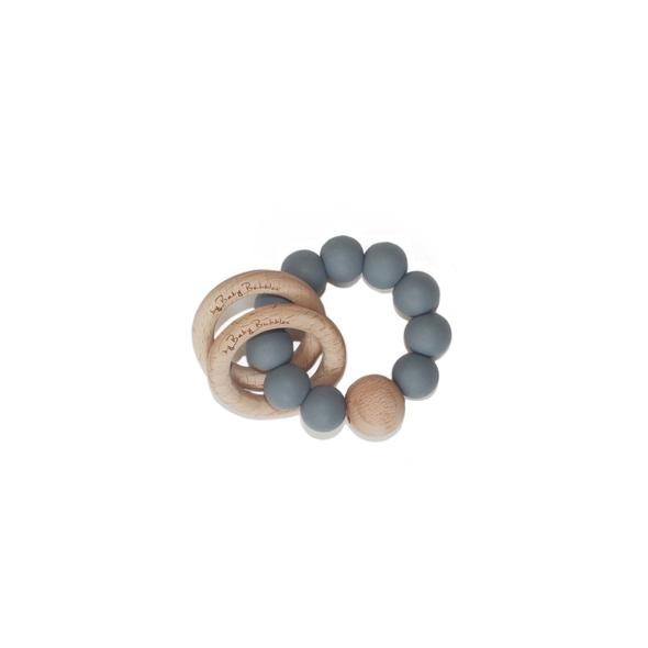 Teething Rattle Grigio by Baby Bubbles