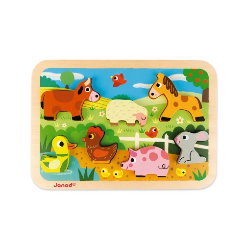 Puzzle "Imparo a Contare" Janod in legno e cartone