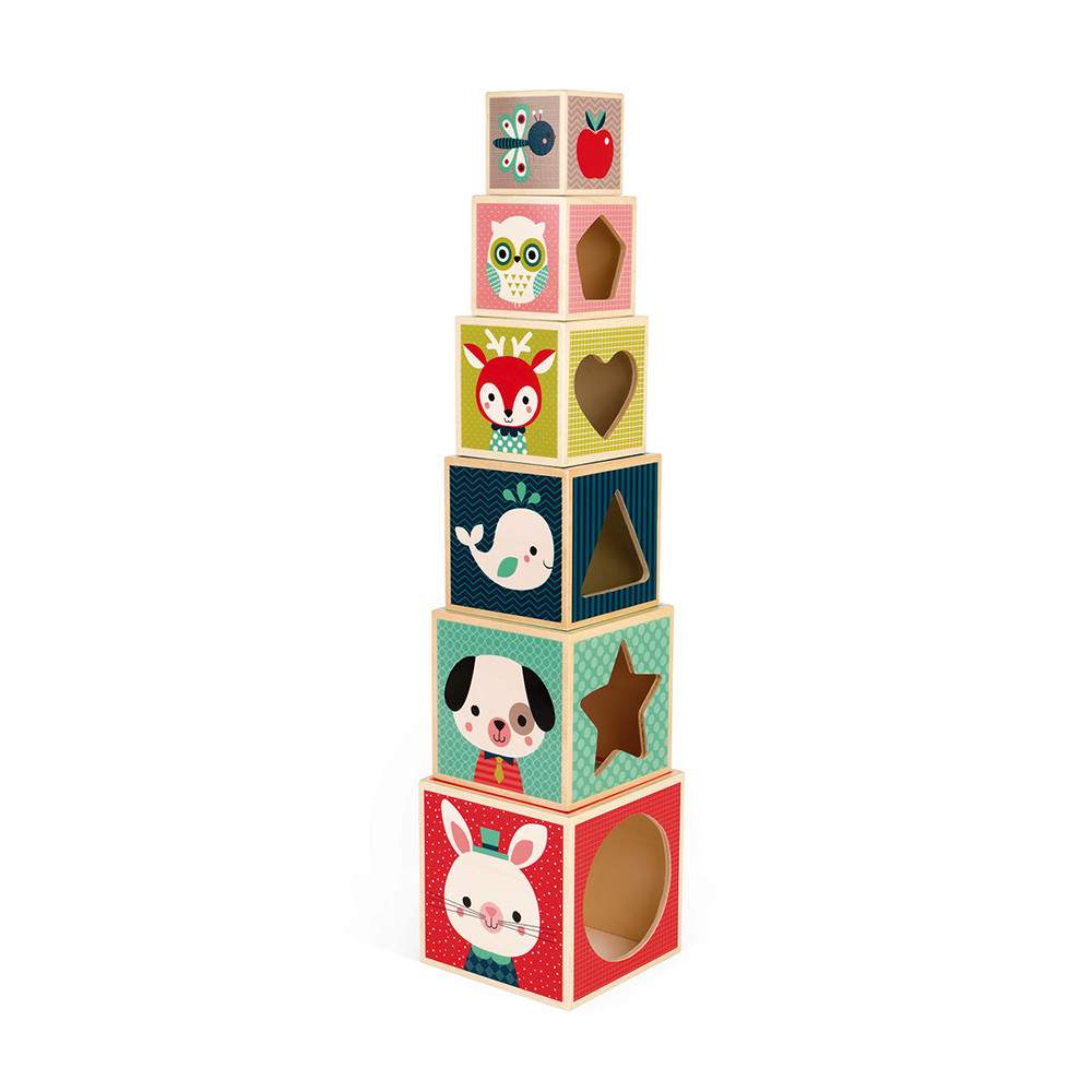 Piramide Baby Forest 6 Cubi Janod