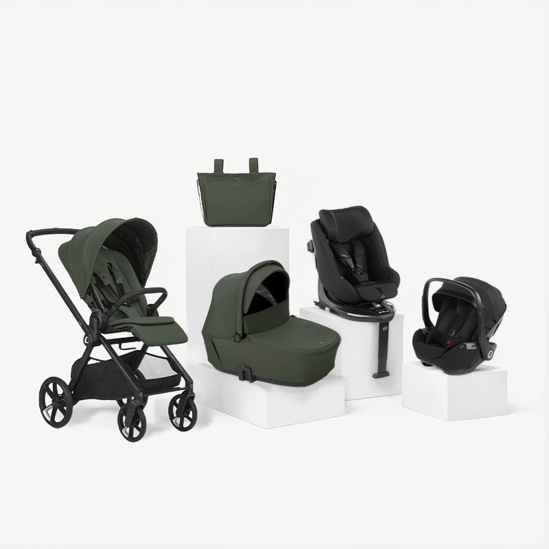 Trio Muum + navicella Sleep + seggiolino auto Kombibaby + seggiolino Kombikid Janè